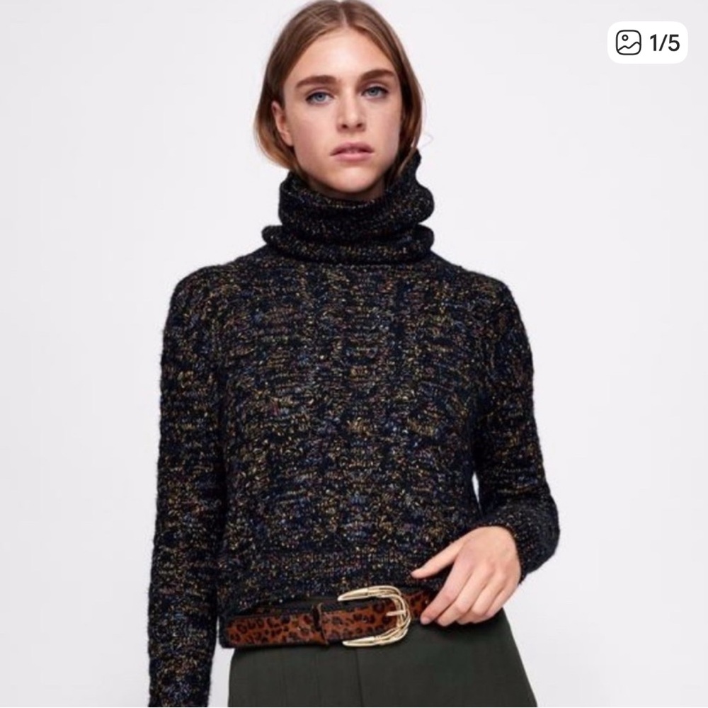 XS | Women's Black Turtleneck Sweater (could also fit kids)